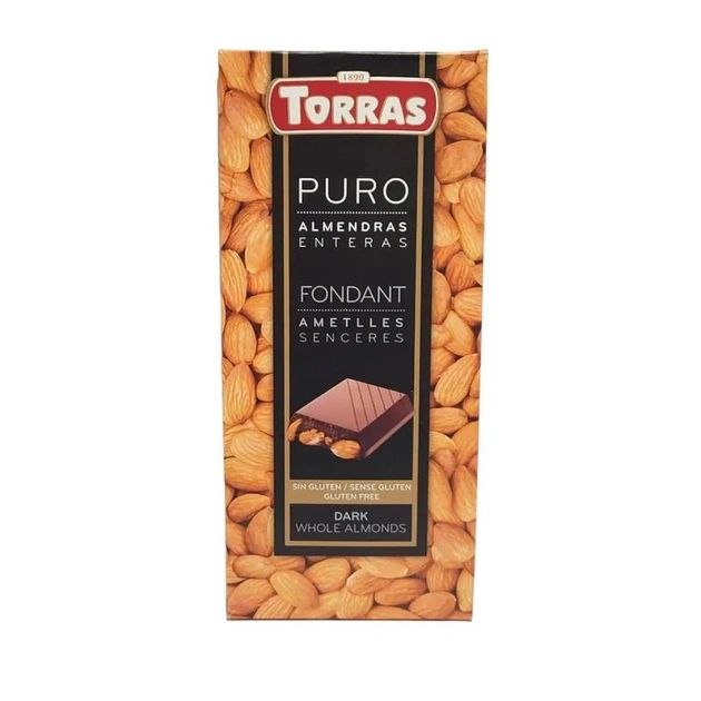 Шоколад чорний 115 Torras з мигдалем 150г